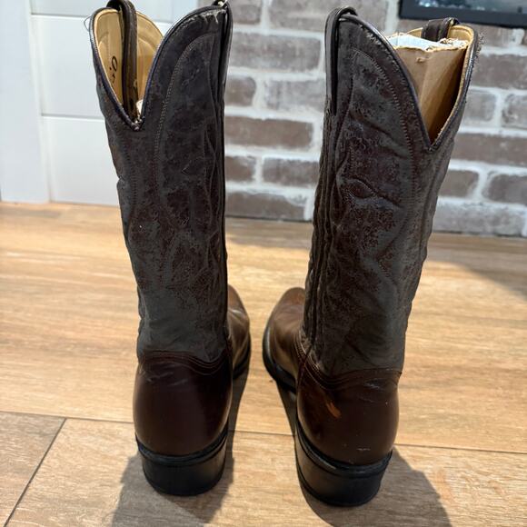 Durango Mens Size 9.5 Brown Outdoor Leather Cowboy Western Boots - Picture 7 of 8